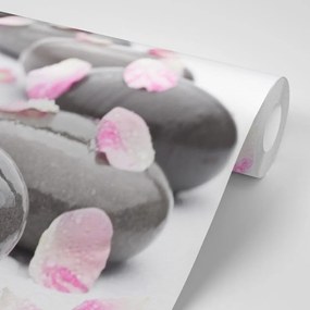 Fototapet pietre wellness cu petalei