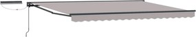 vidaXL Cort electric retractabil Gri deschis 4 × 3 m
