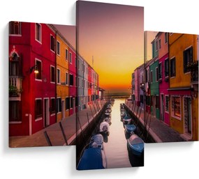 Tablou - Apus de soare, insula Burano, Veneția, Italia (90x60 cm)