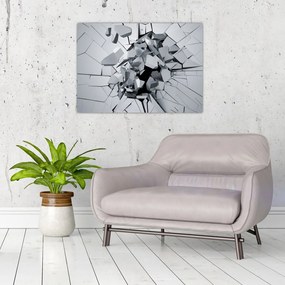Tablou pe sticlă abstracție 3D (70x50 cm)