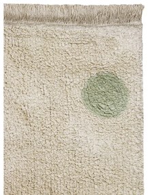 Covor pentru copii kaki/crem lavabil/țesut manual din bumbac 120x160 cm Hippy Dots Olive – Lorena Canals
