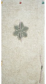 Covor de joacă pentru copii crem din bumbac 120x160 cm Wildflowers – Lorena Canals