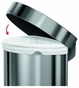 Simplehuman Coș de gunoi cu pedală 45 l, oțel mat