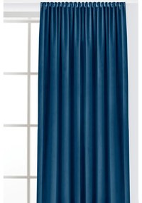 Draperie albastră dimout (semi-opacă) din catifea 140x270 cm Velto – Filumi