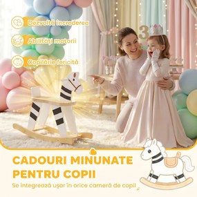 AIYAPLAY Cal Balansoar pentru Copii 1,5-3 Ani, cu Bază Lată, din MDF și Placaj Multistrat, 68x26x53cm, Multicolor | Aosom Romania
