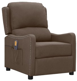 3093413 vidaXL Fotoliu de masaj cu ridicare, gri taupe, material textil
