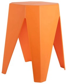 Scaun portocaliu din plastic Cherish – Leitmotiv