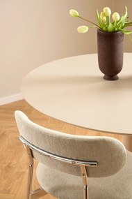 MAZZONI EXPORT KORFU Bej (Cașmir) - MASĂ ROTUNDĂ 110 cm PENTRU BUCĂTĂRIE DINING LIVING FURNIR