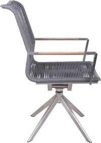 Scaun de grădină gri din metal Rubiera – Garden Pleasure