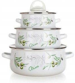 Banquet Set de 6 piese de vase smălțuite Olives
