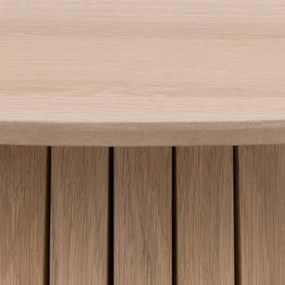 Masă dining din furnir de stejar deschis Actona Christo, ø 75 cm