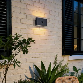 Lampă de perete neagră cu senzor magnetic în 4 trepte, cu LED reîncărcabil - Batt