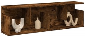 vidaXL Dulap de perete, stejar fumuriu, 100x20x30 cm, lemn prelucrat