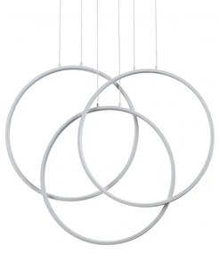 Lustra LED suspendata design geometric circular FRAME PL alba