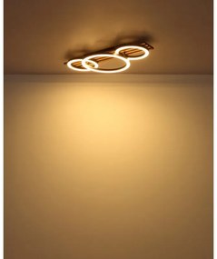Plafoniera LED riflaj cu efect de lemn TISHA