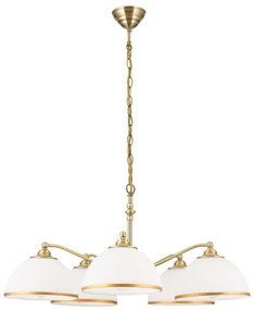 Lustră pe lanț Orion LU 1838/5 OLD LAMP 5xE27/40W/230V alb/bronz