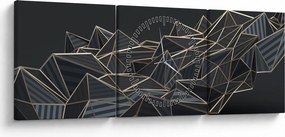 Tablou abstracției (cu ceas) (90x30 cm)