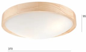 Plafonieră NATURAL SLIM 2xE27/60W/230V ø 37 cm pin