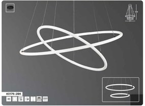 Pendul, Lustra suspendata cu 2 inele, design modern LED, Revolve