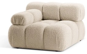 Modul pentru canapea modulară bej cu tapițerie din țesătură bouclé (cu colț pe partea stângă ) Bellis – Micadoni Home