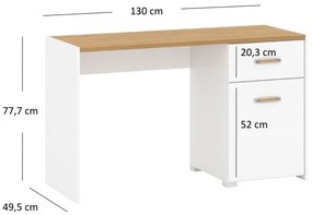 Masă PC Andre (alb mat). 1052714