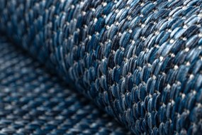 Covor SISAL SION cerc A5165A Melanj țesute plate albastru inchis