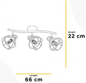 Spot GINGER 3xE14/6W/230V ONLI