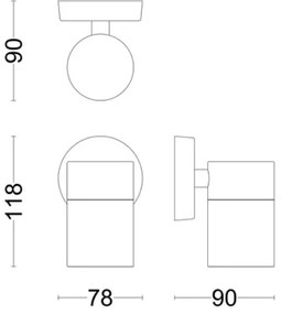Aplică de exterior Philips KYLIS 1xGU10/25W/230V IP44