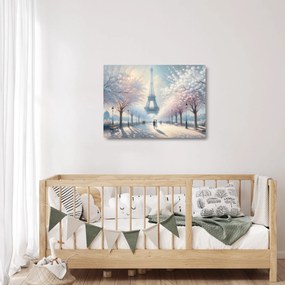 Tablou pe sticlă - Pictură din Paris (70x50 cm)