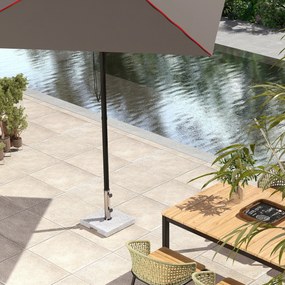 Outsunny Bază pentru Umbrelă din Granit 21 kg, Bază Pătrată pentru Umbrele de Exterior cu Mânere și 2 Butoane Reglabile, Ideală pentru Grădină, Patio, Marginea Piscinei, Gri | Aosom Romania