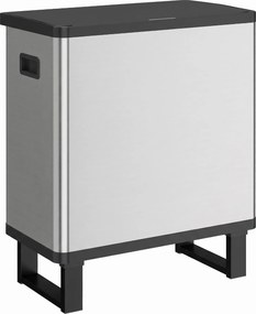 HOMCOM Coș de gunoi automat cu senzor, 54 L, 3 compartimente, oțel inoxidabil, argintiu | Aosom Romania