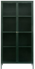 Vitrină verde-închis din metal 90x190 cm Bronco – Unique Furniture