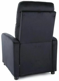 Fotoliu Otus velvet negru Blu19 H100 cm