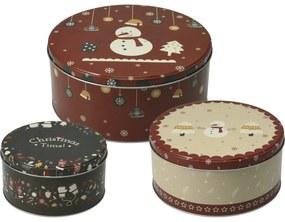 Cutie de Crăciun pentru prăjituri și turtă dulce,Crăciun, set de 3 bucăți