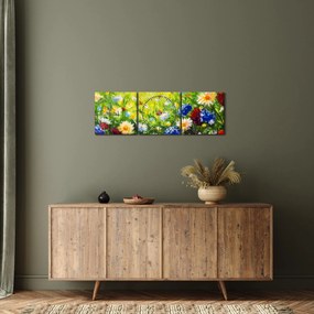 Tablou - Flori sălbatice (cu ceas) (90x30 cm)
