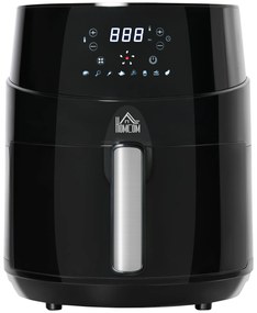 Friteuza cu aer cald 4.5 litri, Air Fryer 1500 W, 8 programe prestabilite, timer si temperaturi reglabile 28x35,1x33cm negru HOMCOM | Aosom RO