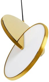 Lustra suspendata LED design decorativ Disc auriu