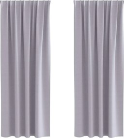 vidaXL Perdele Opaque cu Inel 2 pcs Gri Metalic 260 x 140 cm Poliester