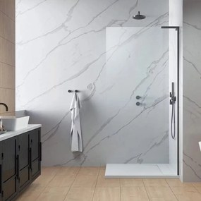 Paravan de dus tip Walk-in Radaway Modo SL II GunMetal periat-transparent 110 cm sticla securizata 8 mm dreapta