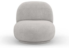 Fotoliu gri deschis cu tapițerie din stofă bouclé Chuck – Micadoni Home