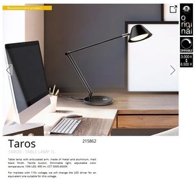 Veioza/Lampa de birou LED cu brat articulat Taros negru