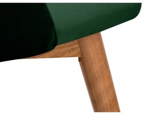 Scaun de dining BAKERI 86x48 cm verde închis/stejar deschis