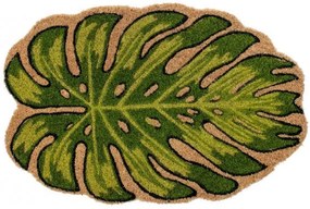Covoras de intrare verde din fibre de Cocos, 60x40 cm, Filodendro Bizzotto