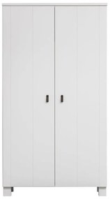 Șifonier alb din lemn de pin 111x202 cm Ties – WOOOD