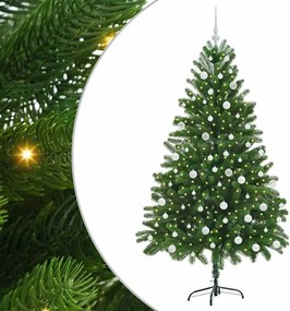 vidaXL Brad de Crăciun cu 300 LED cu suport Verde 180 cm PE