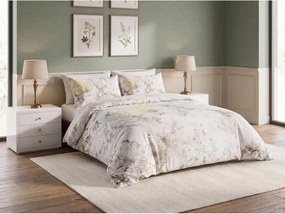 Lenjerie de pat din satin de bumbac AURORA WHITE cu model Dimensiune lenjerie de pat: 2 buc 60 x 70 cm | 200 x 200 cm