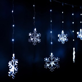 Ghirlandă luminoasă pentru exterior Snowflakes,200x60cm, LED, alb rece, temporizator, 8 funcții, 200 cm