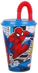 Omul Păianjen Pahar cu pai Streets, Plastic 430 ml