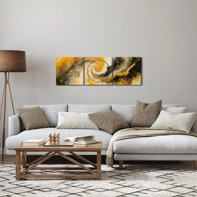 Tablou - Abstractizare în spirală (cu ceas) (90x30 cm)