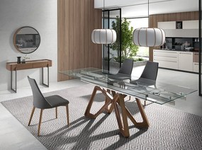 Consola 2 sertare deosebita design LUX Walnut-Marble